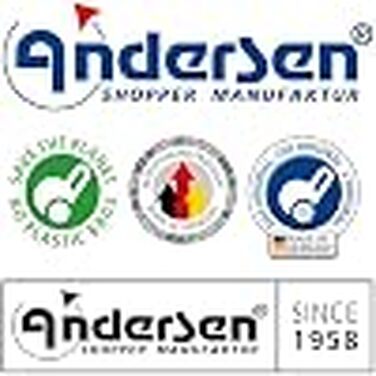 Сумка-візок для покупок ANDERSEN Scala Shopper Duko, 36 л, водовідштовхуюча, складана, з безшумними колесами (Чорна)