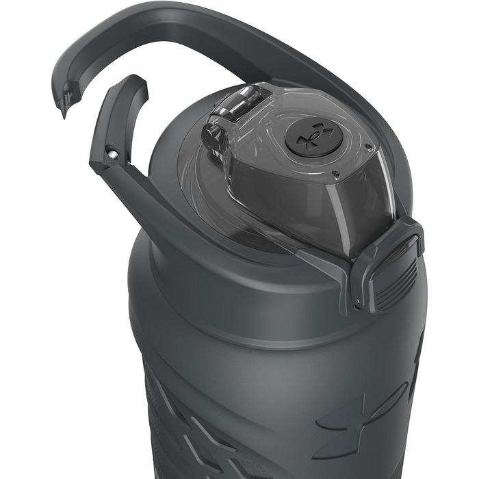 Under Armour Stainless Steel Water Bottle, Insulated, Carabiner Clip, Leakproof, for Kids and Adults, All Sports, Gym, 680 ml (710 ml, Slate Gray)