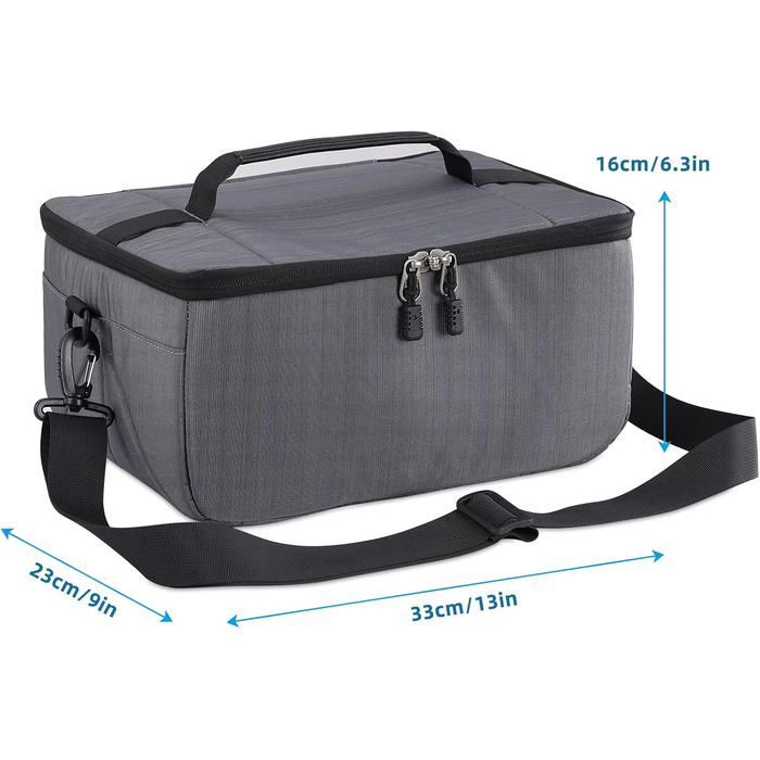 Сумка для камери Koolertron: захисна, водонепроникна, з регульованим ременем, для DSLR, фотограф-ентузіаст (сіра)