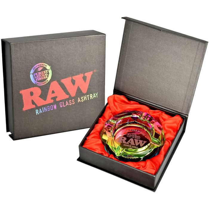 Скляна попільничка Raw Rainbow, багатобарвна