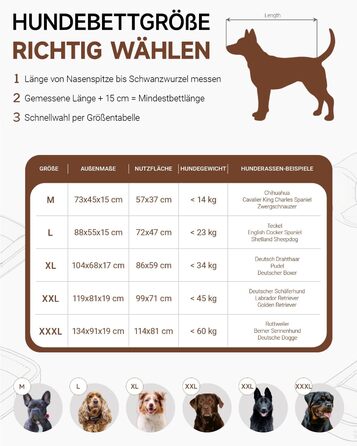 Ортопедичне ліжко для собак великих порід, корзина для собак знімний, що миється чохол, диван для собак водонепроникний з бортиком, антиковзаюча підкладка, 88x55x15 см (Сірий)