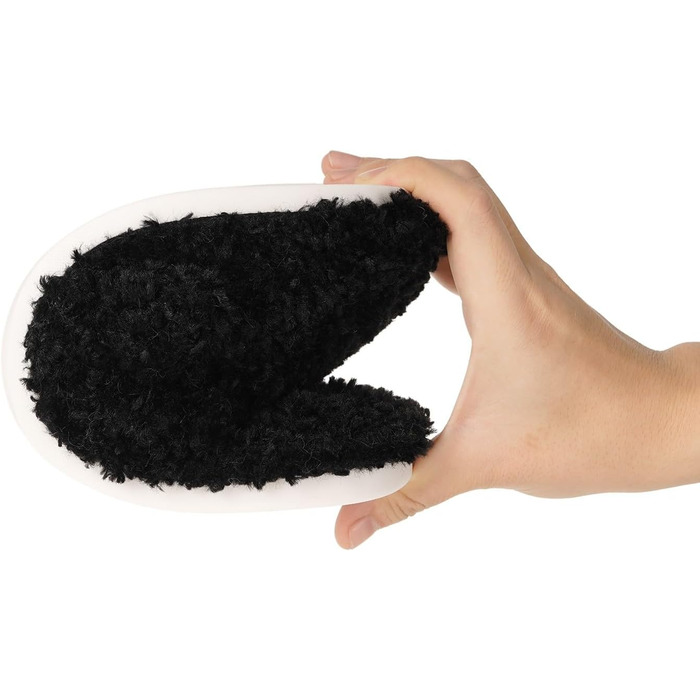 Домашні тапочки Dokela для жінок та чоловіків, зручні, з піною пам'яті, з штучним хутром, закриті, легкі, антиковзаючі (46/47 EU, Чорний)