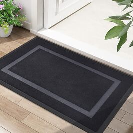 Килимок для дому та вулиці Homaxy, антиковзаючий, миючий, чорний (40x60 см)