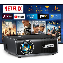 Портативний проєктор Mini Beamer VOPLLS 16000L Full HD 1080P: кінотеатр для дому та мобільних пристроїв (E-28000L)