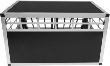 Транспортна переноска для собак та котів, алюмінієва, з подвійним відсіком - переноска для автомобіля