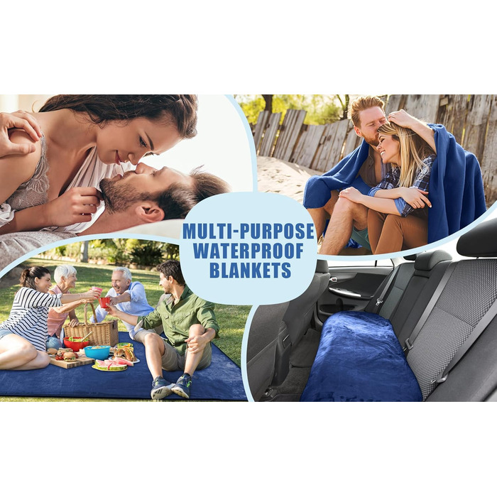 Водонепроникний плед для собак та котів, великий (XXL, 229x274 см), блакитний/темно-зелений