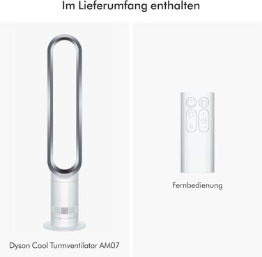 Вентилятор Dyson AM07 Air Multiplier Tower Fan White - Білий