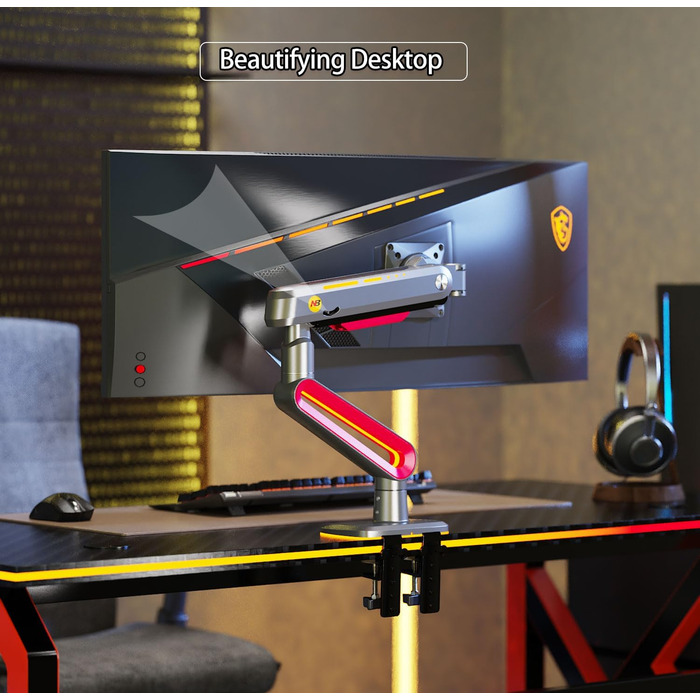 Кріплення для монітора 32-60 дюймів Ultrawide, до 20 кг, VESA 75/100 мм (Червоний)