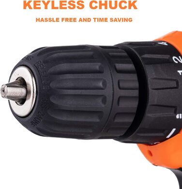 Акумуляторний дриль-шуруповерт TOPWAY 12V з акумулятором 1.3Ah, 10мм патрон, 2 швидкості, LED-підсвічування, для дому та DIY