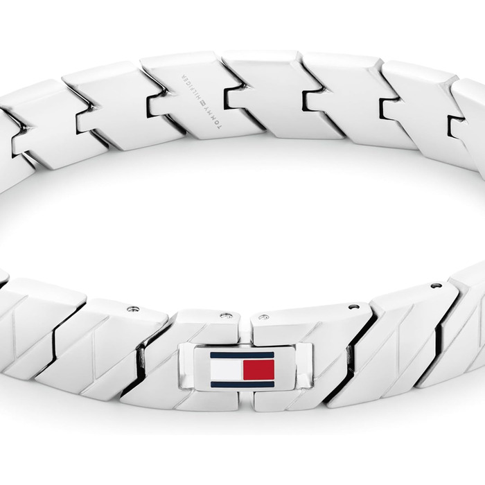 Браслет чоловічий Tommy Hilfiger з нержавіючої сталі з іконкою прапора – срібний або золотий