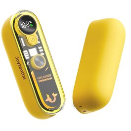 Електричний грілка для рук та кишень, 2 в 1, портативний, магнітний, 4 режими нагріву, USB, багаторазовий, для зими, відпочинку на природі, кемпінгу, подарунок (жовтий)