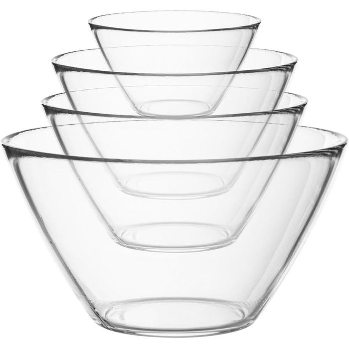 Bormioli Rocco Basic Set Salad Bowl, 4 pieces