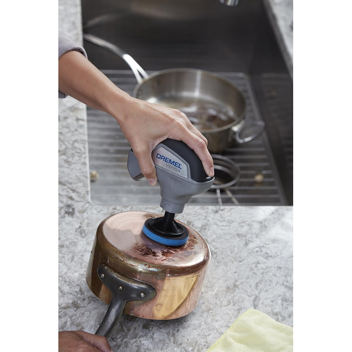 Dremel Versa PC10 Multi-Function Cleaning Tool/Scrubber, Cordless Rotating Brush Set with 9 Cleaning Pads, Bristle Brush, and Splash Guard for Faster, Easier Cleaning and Scrubbing