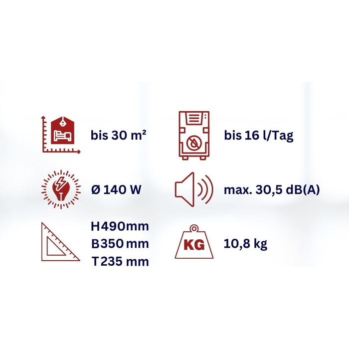 Зволожувач повітря Aktobis WDH-106LE - тихий, потужний (16 л/добу)