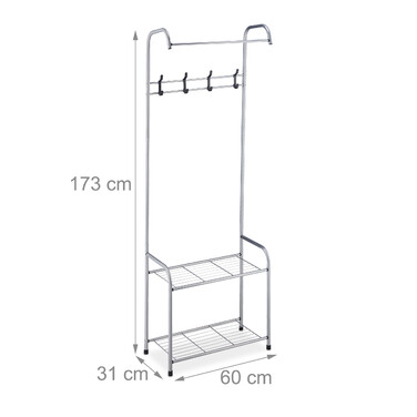 Relaxdays Wardrobe with 2 shoe racks