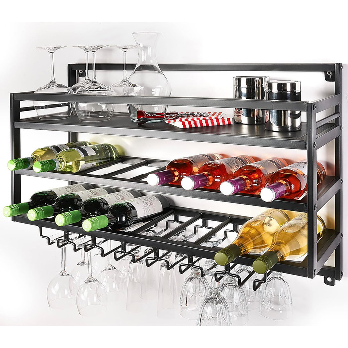 Полиця для вина Kobolo Malbec - металева, 80x25x55 см