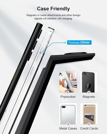 Зарядний пристрій NANAMI 3-в-1 для Samsung Galaxy Watch, Buds та смартфонів S25, S24, S23, Z Flip, Z Fold (чорний)