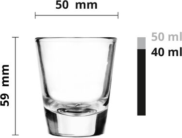 Набір келихів для шнапсу Glasmark KROSNO 1992 (12 шт) 50 мл, прозорі, для посудомийної машини
