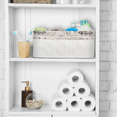 Bamboo Storage Basket with Print