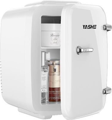 Міні-холодильник YASHE 4л для косметики та напоїв, 220V/12V, термоелектричний, білий
