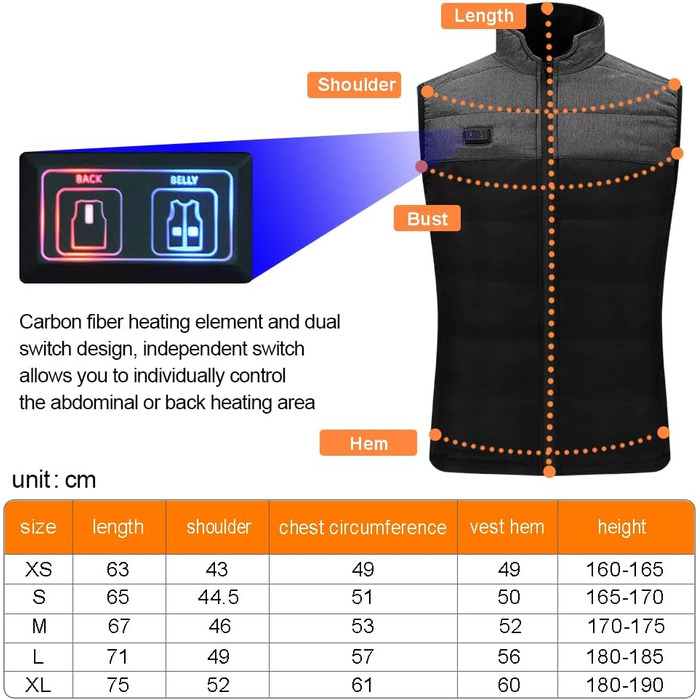 Обогревна жилетка для чоловіків USB, унісекс, тепла електрична жилетка для жінок, жилетка з підігрівом, обігрівальна жилетка, жилетка з пухом
