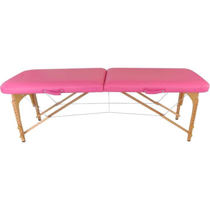 Масажний стіл Beltom® Basic з 2 зонами, 185 x 60 см, рожевий - легкий (11,8 кг)