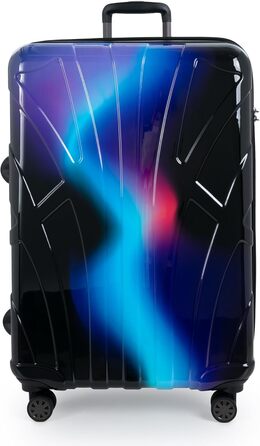 Чохол-валіза Suitline з жорстким корпусом, XL, 76 см, 96-110 літрів, ABS, TSA, Неоновий блакитний