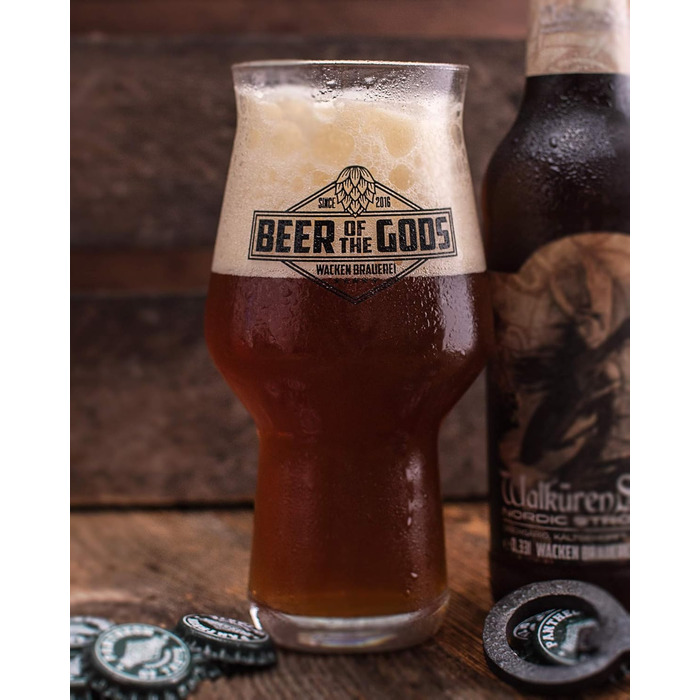 Набір з 3 склянок для крафтового пива Stout від Wacken Brauerei | 300-500 мл | Склянка для IPA, Pale Ale | Стійке до миття в посудомийній машині