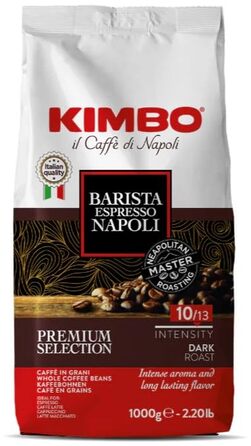 Кава в зернах Kimbo Espresso Napoletano, темне обсмаження, 1 кг (набір 2 упаковки)
