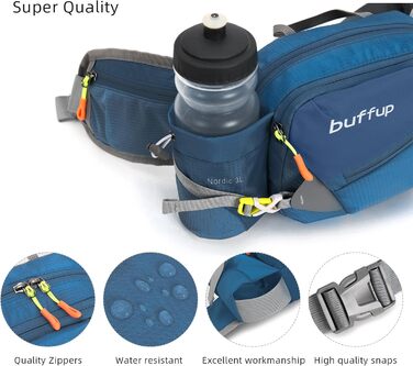 Спортивна поясна сумка для собак: бігова, туристична, велосипедна. Для чоловіків та жінок. Об'ємна, темно-синя