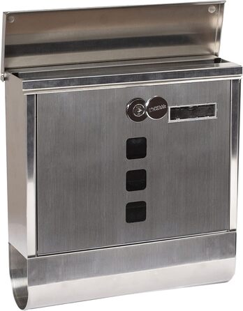 Поштовий ящик ARREGUI Chance E7005 сталевий антрацит з газетницею, розмір M (DIN A4), настінний, з вікном та табличкою для імені