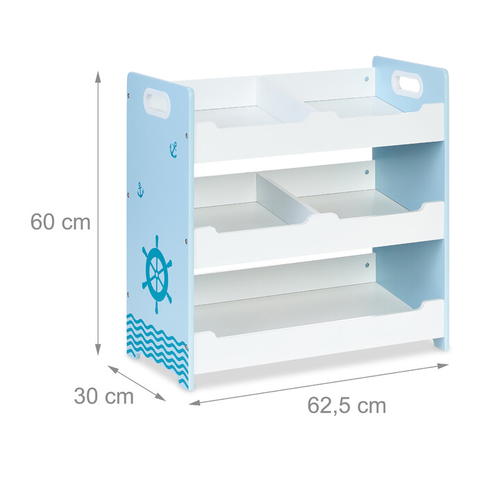Relaxdays Kids' Shelving Unit with 5 Compartments