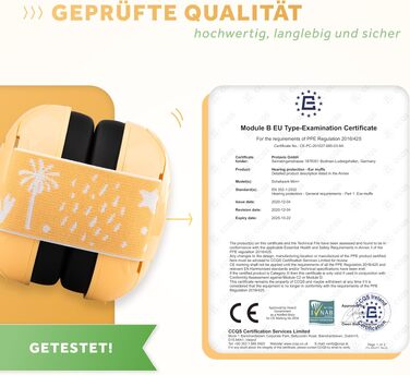 Дитячі шумопоглинаючі навушники-захисники Schallwerk® Mini+ (Lion Honey) — преміум захист слуху для немовлят та дітей