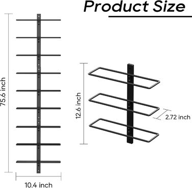 Настінна вітрина для вина MOREE – 18 пляшок, металева, для зберігання вина, коньяку, шампанського