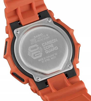 Чоловічий спортивний годинник CASIO G-SHOCK GD-010-4ER помаранчевий, водонепроникність 200м