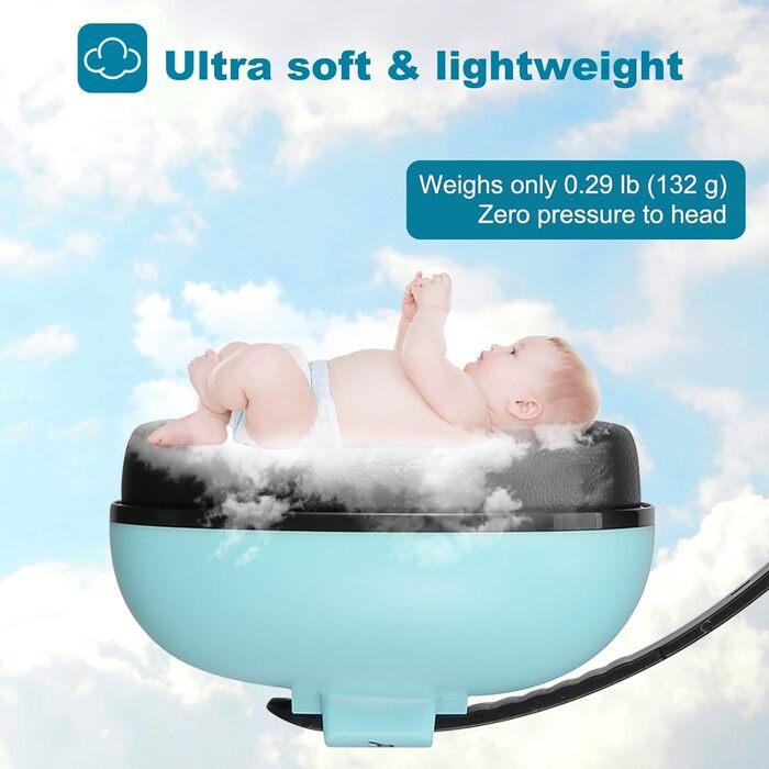 Навушники для захисту від шуму ProCase Baby - для малюків до 36 місяців. М'які навушники-затички для сну, подорожей, блакитні