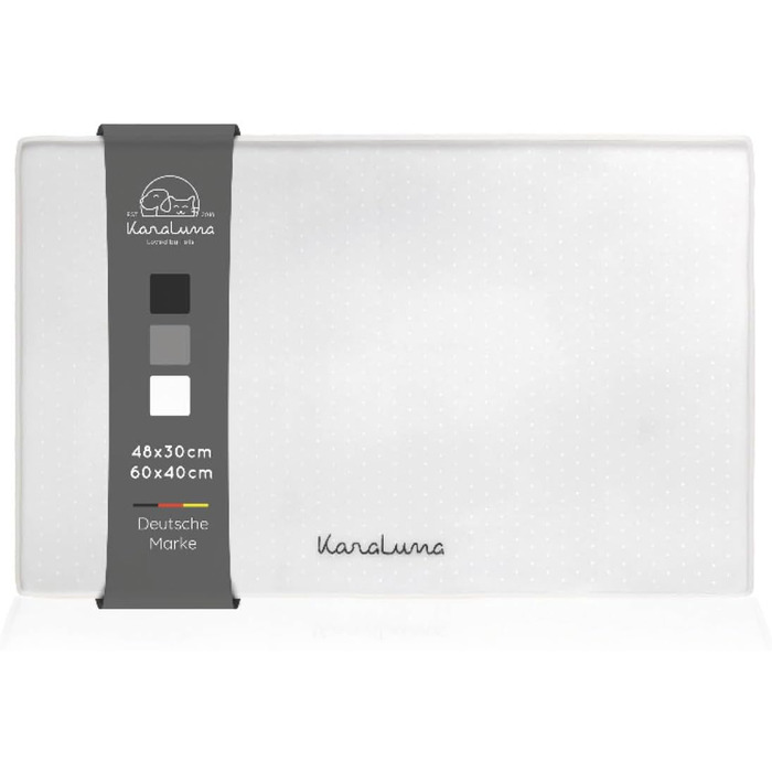 Силіконовий килимок KaraLuna Premium 60x40 см (Чорний, Кутовий) для годівлі котів та собак, під миску, під кавомашину