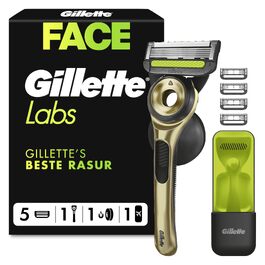 Чоловіча бритва Gillette Labs Champion Gold Edition, металева, 5 лез, з настінним тримачем, золотиста