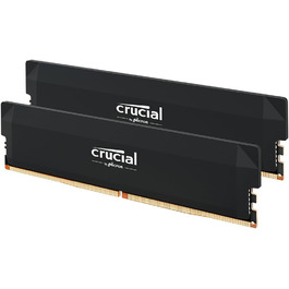 Crucial Pro DDR5 RAM 32GB (2x16GB) 6000MHz CL36 - ігрова оперативна пам'ять для ПК, Intel XMP 3.0 / AMD Expo, чорний