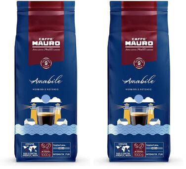 Кава в зернах Caffè Mauro Amabile, середній обсмаження, Італія, 1 кг (набір 2 шт)
