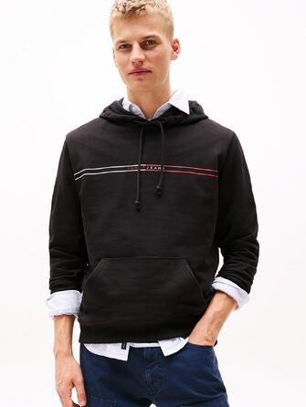 Чоловічий худі Tommy Jeans Entry Graphic з капюшоном, чорний (S)