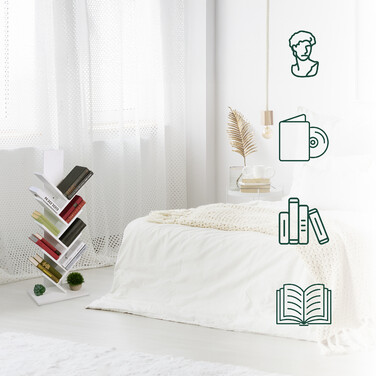Поличка для книг Relaxdays у вигляді дерева