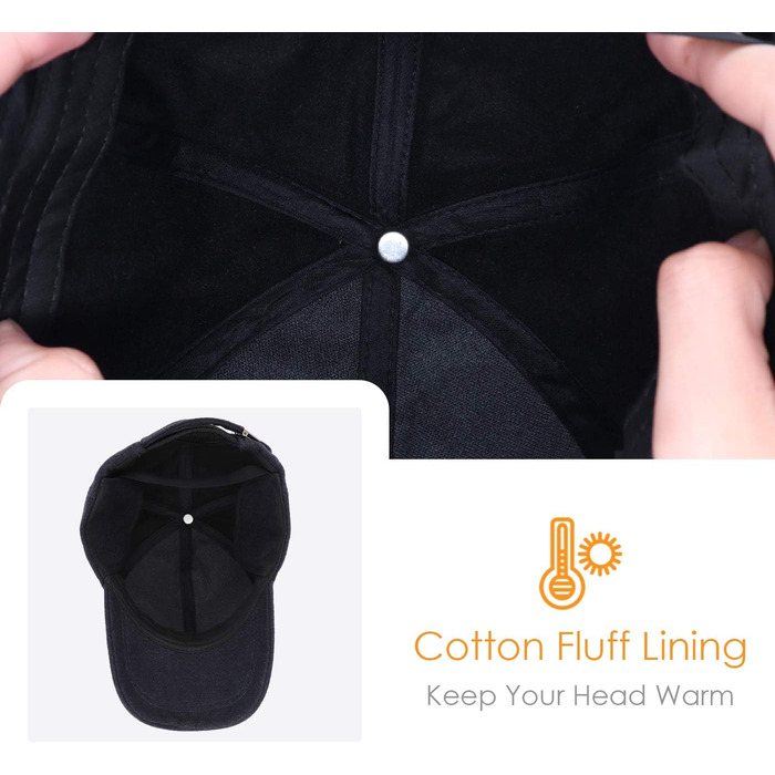 Зимова шапка-кепка Gisdanchz 22-23 з відворотом для вух та металевою застібкою (SW, Marine)