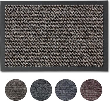 Килимок для дому Carpido 40x60 см - швидковисихаючий, антиковзаючий, для входу, сірий (2 шт.)