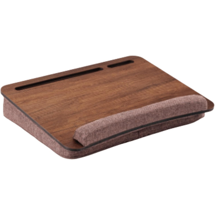 Підставка для ноутбука Vigo Wood з подушкою, дерев'яна, портативна, для дому та офісу, з м'якою підкладкою для зап'ястя, підходить для ноутбуків та планшетів (горіх)