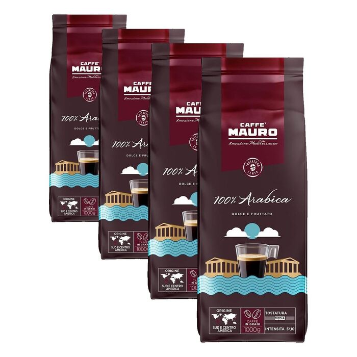 Кава в зернах Caffè Mauro Torrefazione 100% Арабіка, середній обсмал, інтенсивність 5/10, Італія, 1 кг