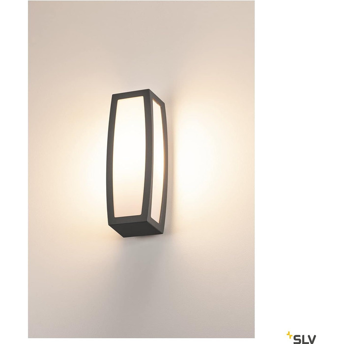 SLV Wall Lamp MERIDIAN BOX with Motion Sensor | for effective outdoor lighting of walls and entrance areas | LED Spotlight, Wall Light, Outdoor Light, Garden Light, Path Light | E27, 25W max