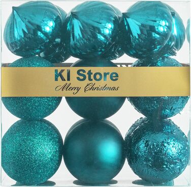 Набір ялинкових прикрас Busybee 30 шт. 6 см, ялинкові кулі, пластикові орнаменти для ялинки, темний крикент (80 мм)