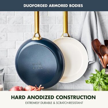 Набір сковорідок GreenPan Reserve: антипригарне покриття Ceramic, 20.3 та 25.4 см, без PFAS, для плити та духовки