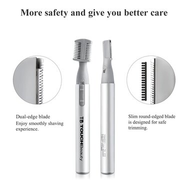 Електричний тример для брів TOUCHBeauty AG-815B (срібний) - прецизійний коректор з гребенем